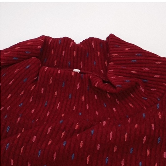 Free People Set the Mood‎ 2-Piece Knit Sweater Skirt Set Wine Red NWT - Picture 5 of 14